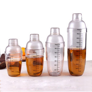 Shaker per Cocktail in Plastica con Misurazioni, Miscelatore Trasparente per Drink, Kit Shaker per Martini, Shaker Boston, <span class=keywords><strong>Strumento</strong></span> Professionale per Barman - Product Image 4