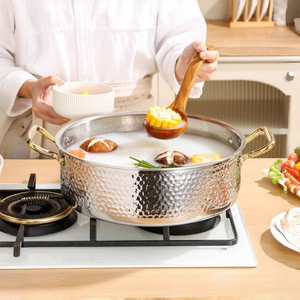 <span class=keywords><strong>Olla</strong></span> de Acero Inoxidable con Tapa de Vidrio, Apta para Lavavajillas, de Gran Capacidad, para Sopa - Product Image 4