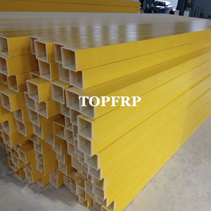 ท่อไฟเบอร์กลาสฉนวนไฟฟ้ารูปสี่เหลี่ยมผืนผ้า โปรไฟล์ FRP แบบดึงขึ้นรูป ท่อสี่เหลี่ยม - Product Image 3