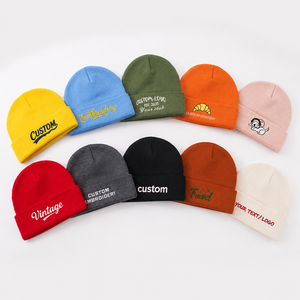 หมวกบีนนี่ถักแบบต่างๆ ปักโลโก้ OEM ตามสั่ง คุณภาพสูง ขายส่งจำนวนมาก แบบยูนิเซ็กซ์ สำหรับฤดูหนาว - Product Image 3