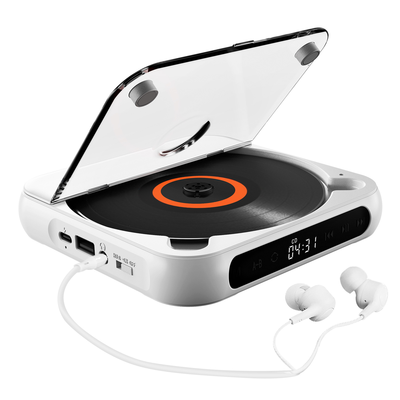 BT5.1 CD-плеер портативный музыкальный плеер FM радио Настольный CD-бегун с пылезащитной крышкой светодиодный дисплей 6 режимов A-B повторный таймер