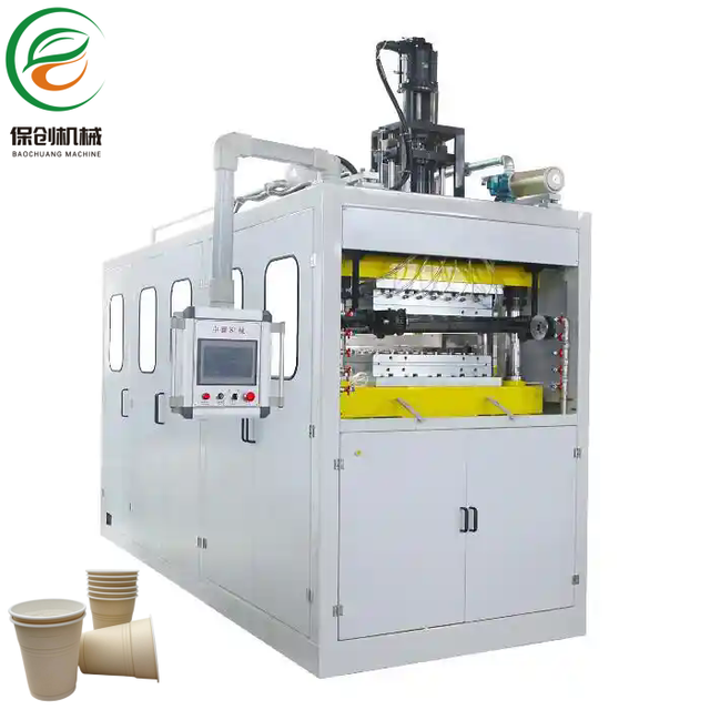 Biodegradable Corn Starch PLA Food Bowls Food Plates Drinking Cups Glasses Making Automatic Thermoforming Production Machine