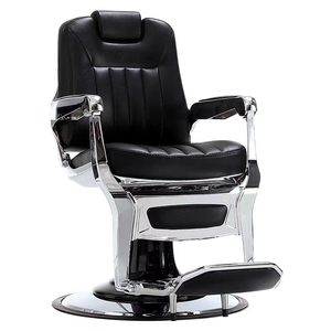 Chaise de barbier hydraulique, chaise de salon en cuir PU, chaise inclinable, base ronde, repose-pieds pliable pour salon de coiffure - Product Image 2