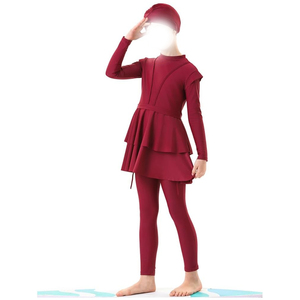 Burkinis 2 Pièces Imperméables pour Femmes Musulmanes – Coupe Classique, Pantalon Modeste, Respirant, Séchage Rapide, Écologique, Logo Avant - Product Image 2