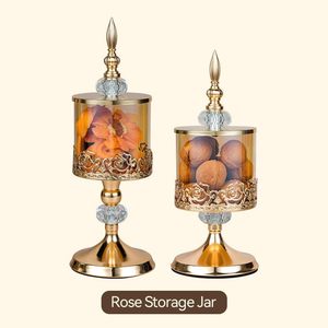 Light Luxury European American Crystal Glass <b>Storage</b> <b>Jar</b> Modern Lace Candy <b>Jar</b> Lid <b>for</b> Living Room Coffee Table <b>Kitchen</b> Parties - Product Image 5