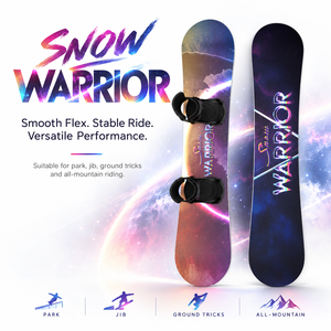 Snowboard en fibre de carbone Snow Warrior All Mountain 145-159 cm, planche de freestyle sans fixations, pour débutants, hiver - Product Image 4