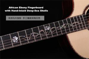 Alston M-500JF 实心云杉和实心玫瑰木背板/侧板桃花心木琴颈原声吉他高光饰面乌木指板6弦 - Product Image 5