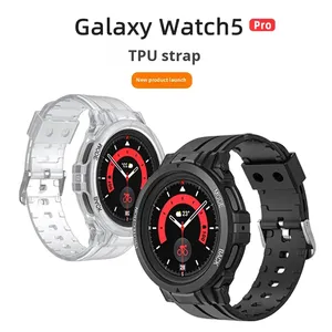 Correa de Reloj Transpirable para Samsung Galaxy Watch4/5/5Pro 40/44/45mm, Correa de TPU Transparente de Color Puro - Product Image 2