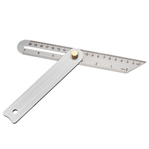 Règle d'angle mobile en acier inoxydable Yu Jian, 180 degrés, double échelle, outil de mesure de précision pour la menuiserie - Product Image 3