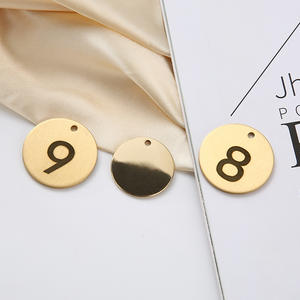 Cartes d'identité personnalisées de chien en laiton, pierres rondes Anti-perte, Logo Laser vierge - Product Image 3