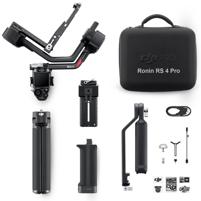 Orignal RS 4 Pro Ronin Stabilizers 3-Axis Handheld Gimbal DJI RS 4 Pro Supports Dual Focus & Zoom Motors With Remote Control