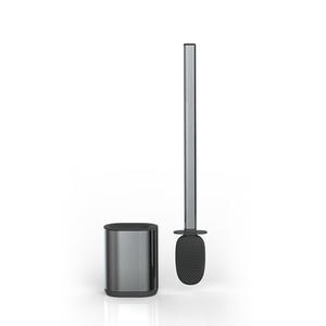 Brosse de toilette transfrontalière en acier inoxydable double face TPR écologique pour le nettoyage de la salle de bain, forme solide - Product Image 1