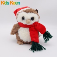 Écharpes en peluche de haute qualité pour enfants, chapeau de noël, hibou à grands yeux, cadeaux de vacances, usine