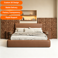 Base de Cama King Size de Madera Maciza Duradera y Personalizada, Estilo Moderno de Mediados de Siglo, con Garantía de 10 Años, Construcción con Encaje de Espiga y Tenón
