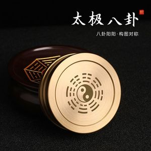 Ornement Feng Shui en laiton, cylindre de divination pour l'<span class=keywords><strong>I</strong></span> <span class=keywords><strong>Ching</strong></span> et les six lignes, masque décoratif traditionnel Zhouyi - Product Image 3