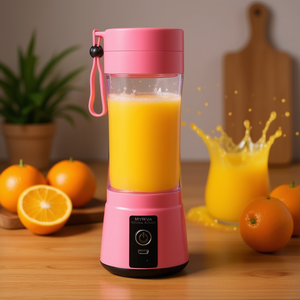 Blender portable Myrva avec 2 lames, gobelet en plastique sans BPA, commande à bouton poussoir à 1 vitesse, mixeur pour smoothie individuel, anti-fuite - Product Image 2