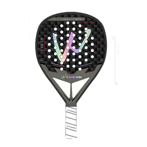 Racchetta da paddle Beach Tennis 18k 2024 in fibra di carbonio Camewin nuovo design racchetta da Cricket copertura Dropshot Tennis Padel borsa da uomo pala