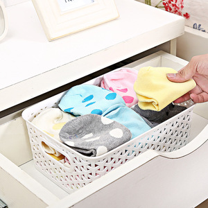 Storage Bins Rectangle Stackable Plastic With Lid Off White Brown White 9008 - Product Image 5