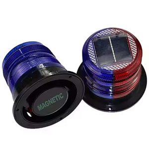 Feux de signalisation routière à LED solaires avec base magnétique puissante, balise stroboscopique pour autoroute, mine, chantier routier, sécurité des véhicules - Product Image 3