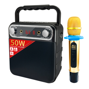 Dewant ลำโพงคาราโอเกะไร้สาย BT,ลำโพงกลางแจ้งแบบพกพาขนาด L-1228 50W พร้อมไมโครโฟนไร้สาย2ตัวสำหรับคาราโอเกะ - Product Image 1