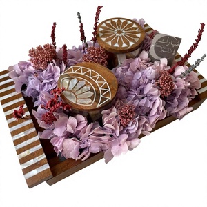 Arabian Style Food Storage <b>Gift</b> <b>Box</b> Set for Eid <b>Ramadan</b> Lacquer Finish Mother Pearl Inlay Wooden Lid Acrylic Base Handmade India - Product Image 1