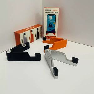 Aluminum Alloy V Shaped Phone Holder Compact Portable <b>Foldable</b> <b>Desk</b> Stand Lazy Metal Mobile Phone Support - Product Image 1