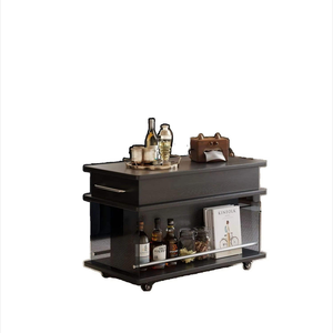 Mesa Auxiliar de Sofá Moderna y Elegante, Ecológica, Duradera, Multifuncional, Móvil, con Almacenamiento, Tipo Loft, Carrito Auxiliar para Café - Product Image 1