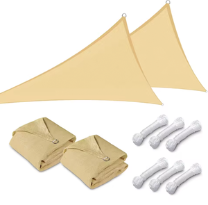 Voile <span class=keywords><strong>d</strong></span>'<span class=keywords><strong>ombrage</strong></span> triangulaire robuste pour cour 20' x 20' x 20' en polyester HDPE tissé 180 GSM, protection UV UPF50, toile <span class=keywords><strong>d</strong></span>'<span class=keywords><strong>ombrage</strong></span>, <span class=keywords><strong>filet</strong></span> <span class=keywords><strong>d</strong></span>'<span class=keywords><strong>ombrage</strong></span> - Product Image 1
