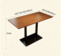 Vintage Massivholz-Tischplatte mit Metallbeinen Esszimmer-Set Perfekt für Esstische, Bars, Cafés, Restaurants und Hotels
