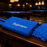 Kit de rechapage moderne pour table de billard à neuf boules, mélange laine-nylon, avec 6 bandes de rebond prédécoupées