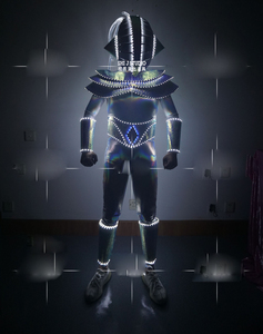 Personalizado barra <span class=keywords><strong>gogo</strong></span> Ropa de baile discoteca ds futuro la tecnología de luz LED rendimiento ropa músculo hombres traje de los hombres de la armadura - Product Image 2