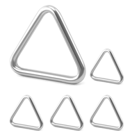 Anneau triangulaire soudé en acier inoxydable 316 pour sangles, chaînes et cordes