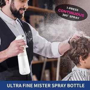 <b>200ML</b> 300ML Hair Trigger Sprayer Barber Water Continuous Fine Mist Spray <b>Bottle</b> with Screen Printing PP PET Material - Product Image 4