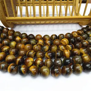 4/6/8/10mm Natural tiger's eye loose beads wholesale South Africa tiger's eye jewelry with beads