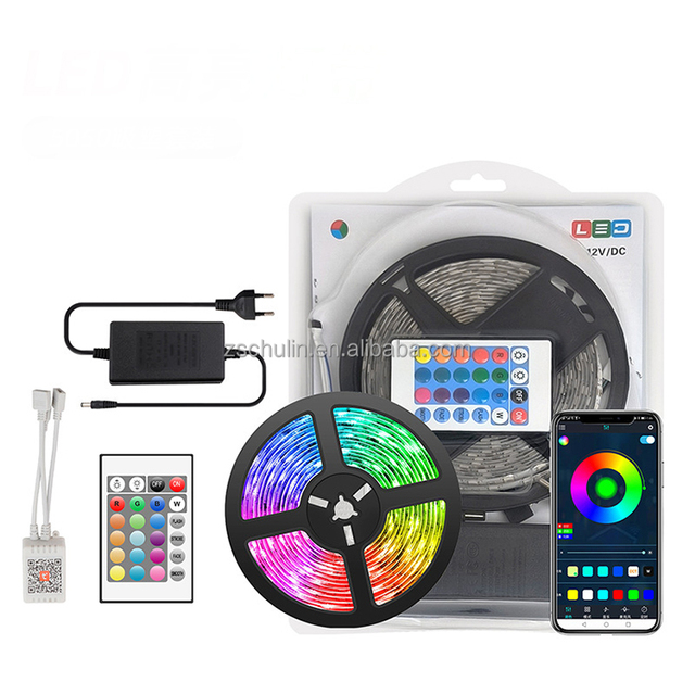 Customized WiFi 5V 12V 24V IR Control Waterproof 5m 10m 15m 20m 30m 40m SMD 2835 3535 5050 RGB Smart Indoor Led Strip Light