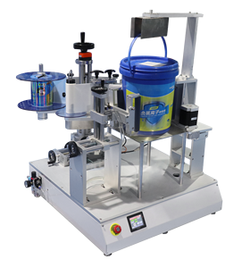 Orshang Etiqueteuse de seau semi-automatique de 5 et 20 gallons Autocollant de grand seau et composants de base de PLC d'emballage en bois - Product Image 3