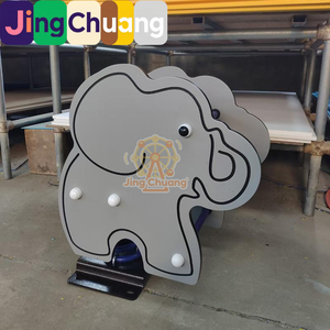 Nuevo Caballito Mecedor de Plástico con Resorte de Doble Tabla de PE, Diseño de Animal de Dibujos Animados, para Parques Infantiles Comunitarios y Exteriores, para Niños, Modelo Hokey Pokey - Product Image 3