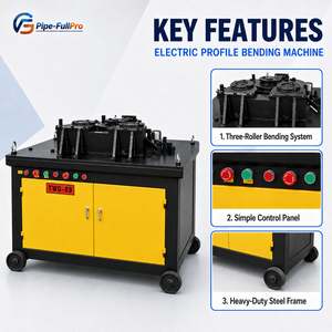 Máquina Eléctrica para Doblar Tubos con Radio Ajustable para Perfiles Metálicos y Tubos de Acero - Product Image 2
