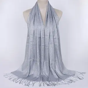 2022 Fashion Solid Color Andere Schals & Schals Neuer Luxus Satin Seiden schal für Frauen Musselin Baumwolle Hijabs