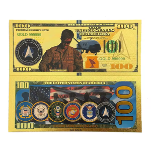 Billetes de Banco Americanos de las Fuerzas Armadas 2026, 6 Tipos, Bañados en Oro de 24K para Colección - Product Image 6
