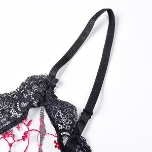 Nieuwste Ontwerp Kanten V-Hals Mode Vrouwen Ondergoed Sets Erotische Body <span class=keywords><strong>Suite</strong></span> Outas Vrouwelijke Sexy Lingerie - Product Image 4