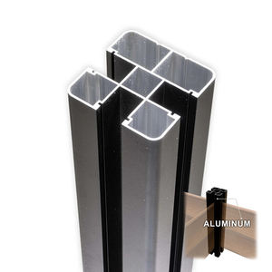 أسود الألومنيوم الزاوية آخر تصميم سياج معدني آخر الألومنيوم مادة جديدة حديقة في الهواء الطلق الألومنيوم مسحوق مخصص آخر المغلفة - Product Image 3