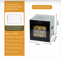 Kleine gedroogde fruitmachine Huishoudelijke snacks voor huisdieren Jerky-ontwaterings- en luchtdroogmachine Groente- en fruitdroger