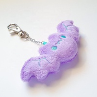 Porte-clés personnalisé en peluche avec Clip, Kawaii, animal, chauve-souris, pour sac