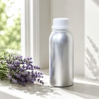 Bouteille en aluminium mat de 250 ml avec bouchon de sécurité blanc de 55 mm de diamètre, non réfléchissant, pour emballage d'huiles essentielles et de parfums