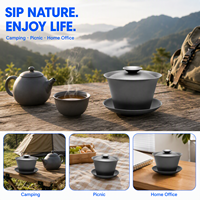 Gaiwan en titane pur Sancai, isolé thermiquement, incassable, portable, pour le voyage, le camping et les activités de plein air