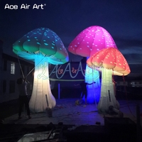 Champignon gonflable géant à LED changeant de couleur, modèle de champignon gonflable pour parc à thème fantastique, événement nocturne, carnaval, décoration de paysage