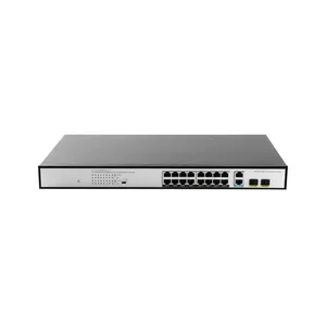 Jidetech 100 Gigabit 18-Port Poe Switch 2 Gigabit Optische Multiplexpoorten Voor Uplink