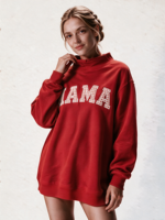 Sweat-shirt à col montant pour femme, longueur allongée, broderie personnalisée avec logo, vêtements de loisirs pour femmes