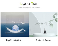 Pantalla LED Holográfica Transparente para Interiores/Exteriores P6.25 de Alto Brillo, Doble Cara, 1080P, Adobe RGB 98%, Garantía de 5 Años